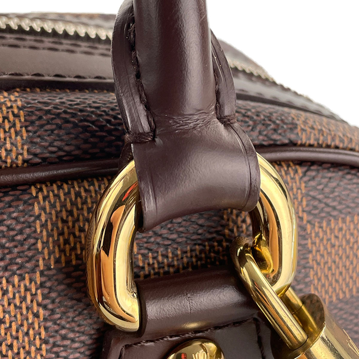 Louis Vuitton Damier Duomo Coated Canvas Suede Brown Handbag 4905