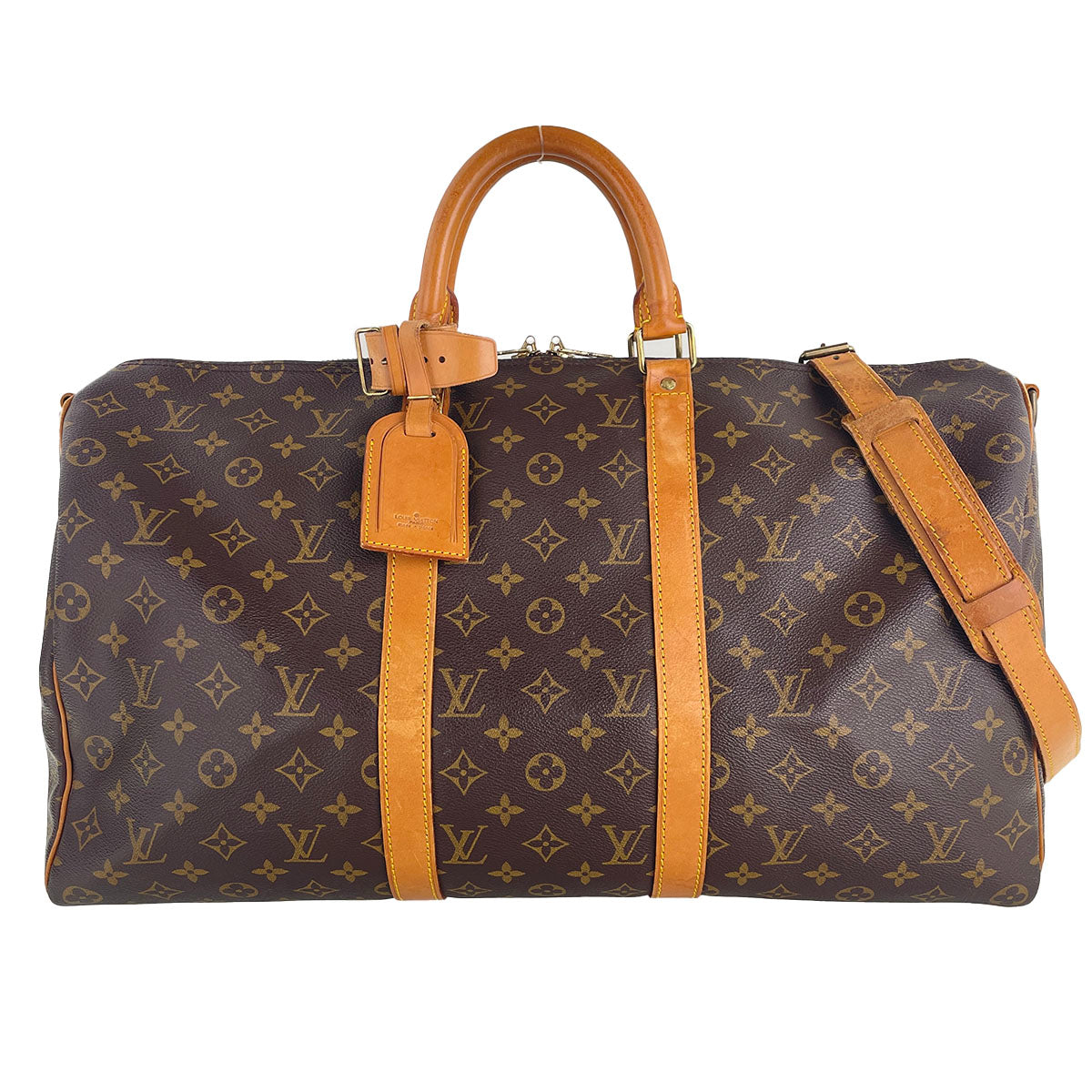 Louis Vuitton Monogram Keepall Bandouliere 50 Coated Canvas Boston Bag 4911