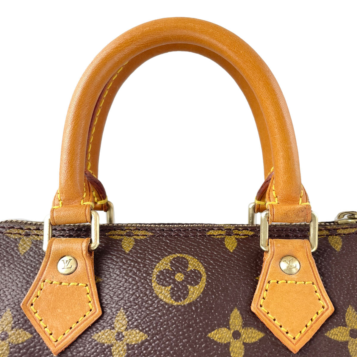 Louis Vuitton Monogram Mini speedy Coated Canvas Fabric Brown Handbag 4930