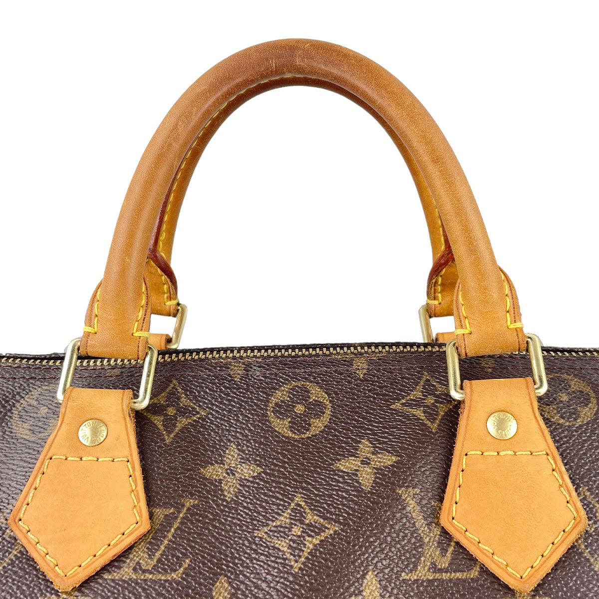 Louis Vuitton Monogram Speedy 30 Coated Canvas Fabric Brown Handbag 4935