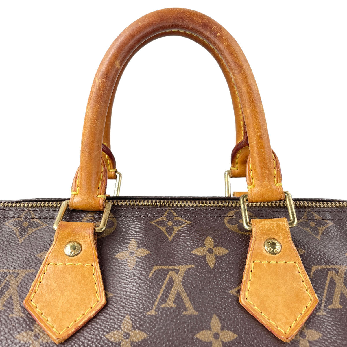 Louis Vuitton Monogram Speedy 25 Coated Canvas Fabric Brown Handbag 4899
