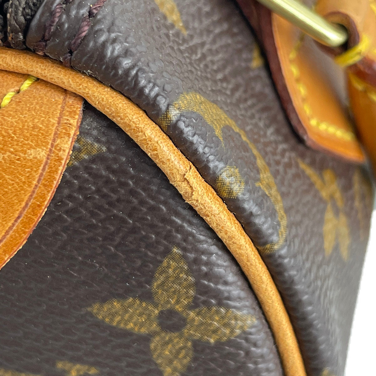 Louis Vuitton Monogram Mini speedy 2way Coated Canvas Fabric Brown Handbag 4853