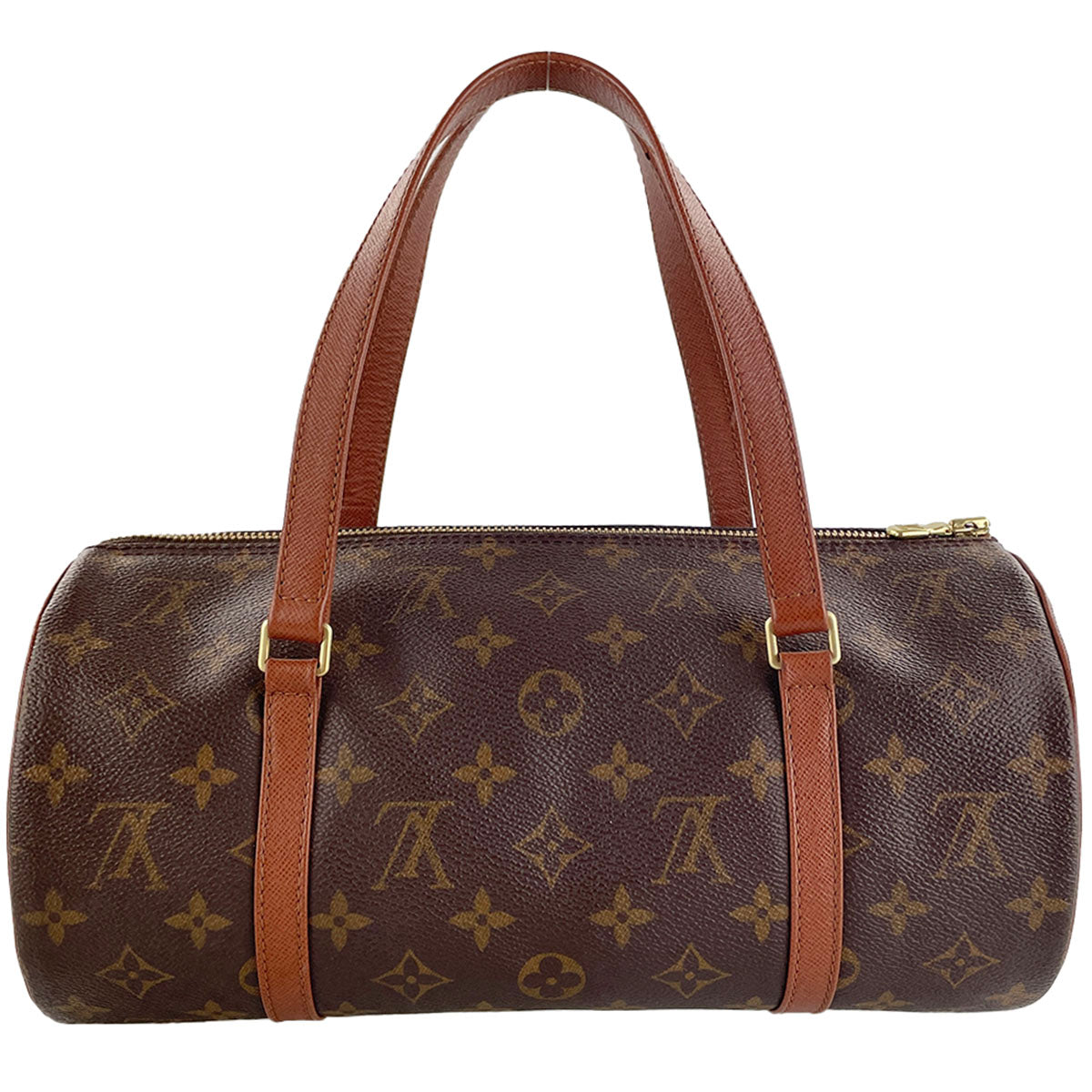 Louis Vuitton Monogram Papillon 30 Coated Canvas Leather Brown Handbag 4906