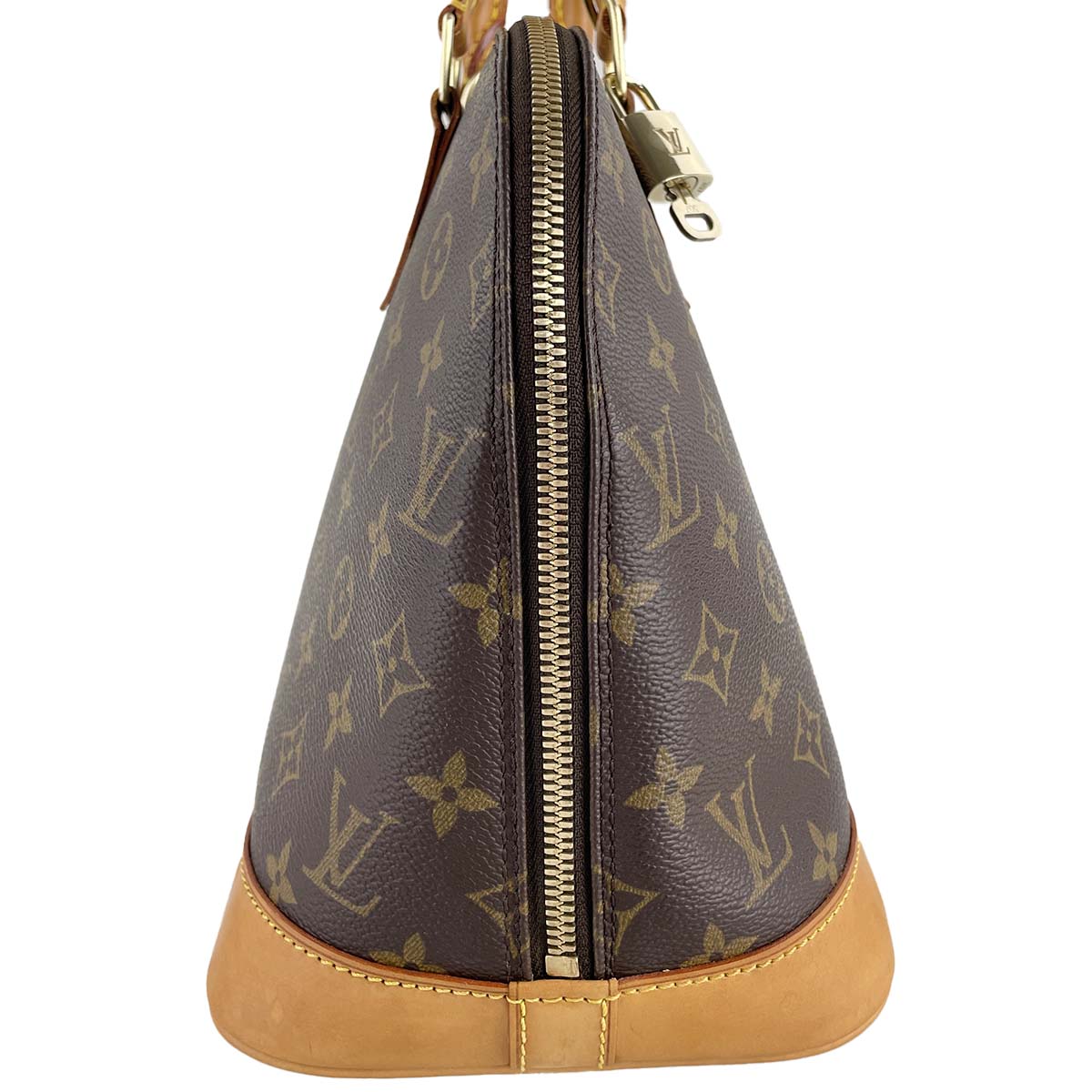 Louis Vuitton Monogram Alma Coated Canvas Fabric Brown Handbag 4881