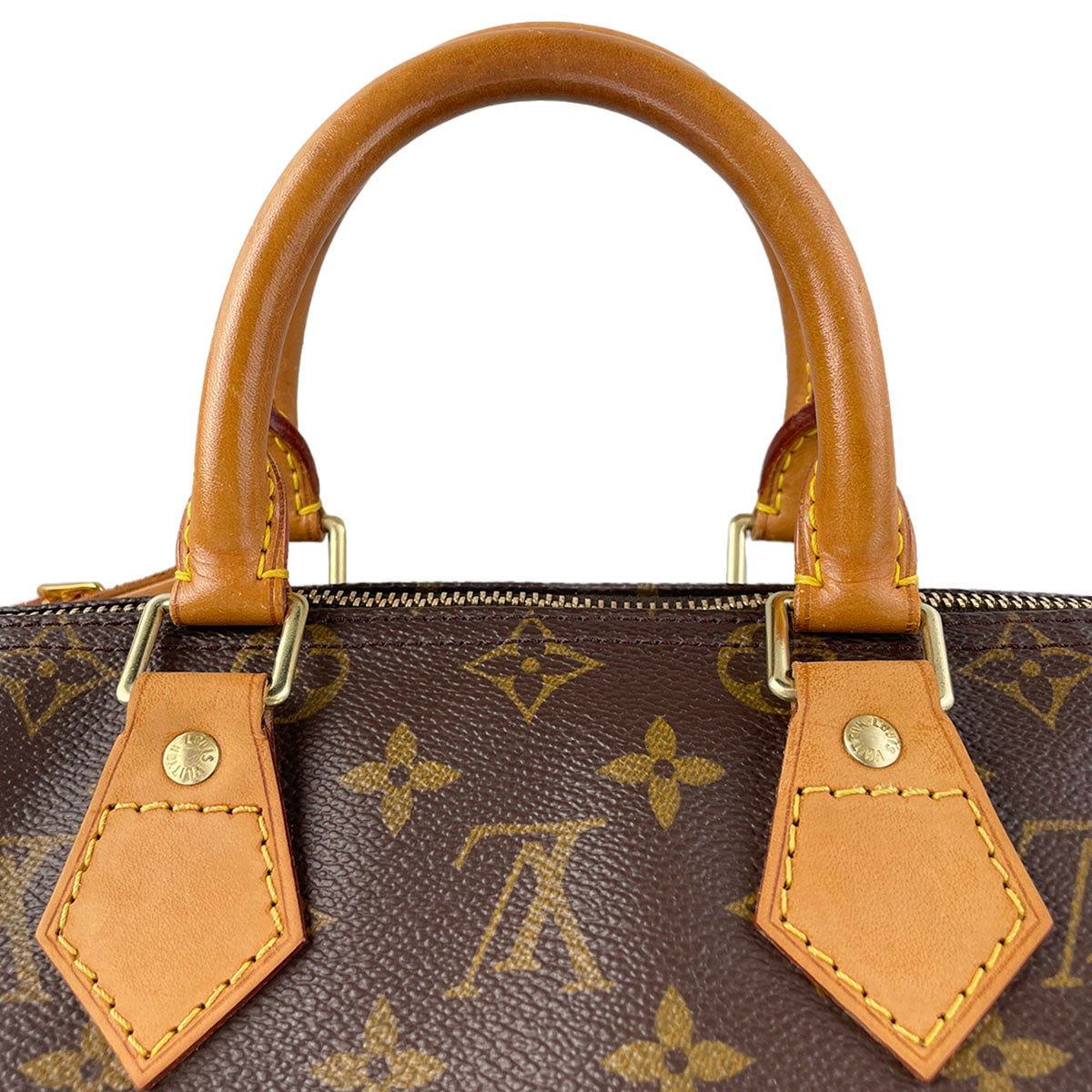 Louis Vuitton Monogram Speedy 25 Coated Canvas Fabric Brown Handbag 4928