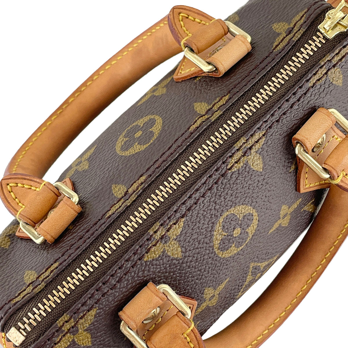 Louis Vuitton Monogram Mini speedy Coated Canvas Fabric Brown Handbag 4896