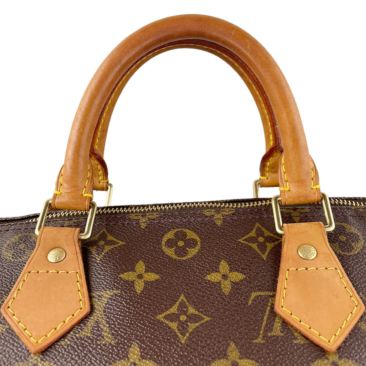 Louis Vuitton Monogram Speedy 30 Coated Canvas Fabric Brown Handbag 4866