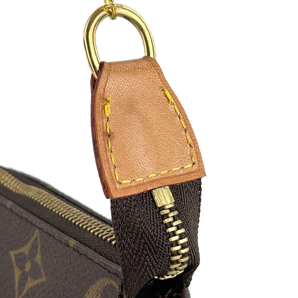Louis Vuitton Monogram Mini Pochette Accessoires Coated Canvas Brown Pouch 4903