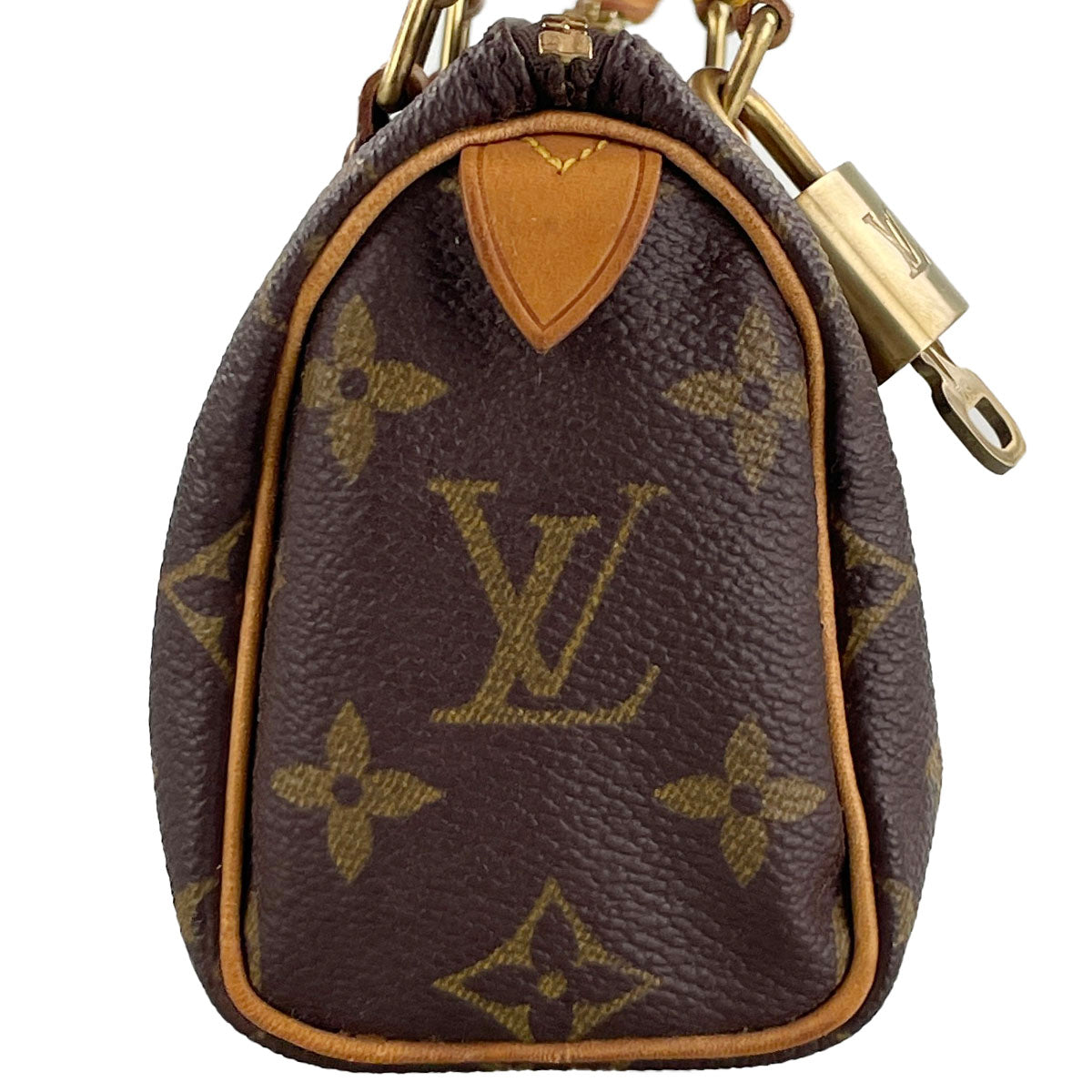 Louis Vuitton Monogram Mini speedy 2way Coated Canvas Fabric Brown Handbag 4860
