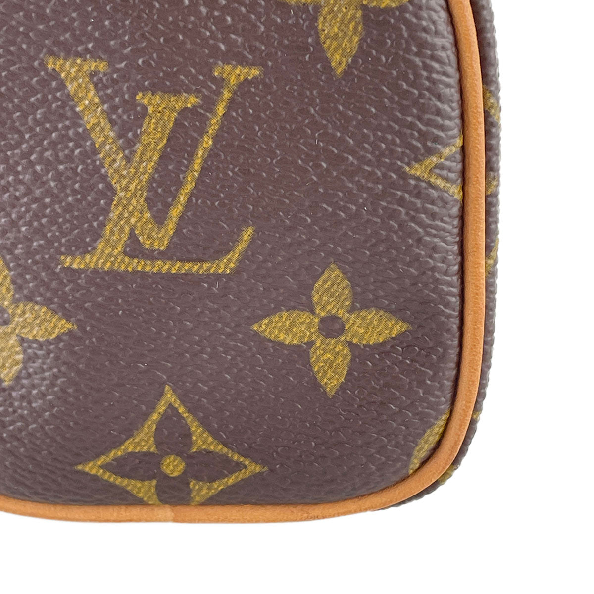 Louis Vuitton Monogram Mini speedy Coated Canvas Fabric Brown Handbag 4896