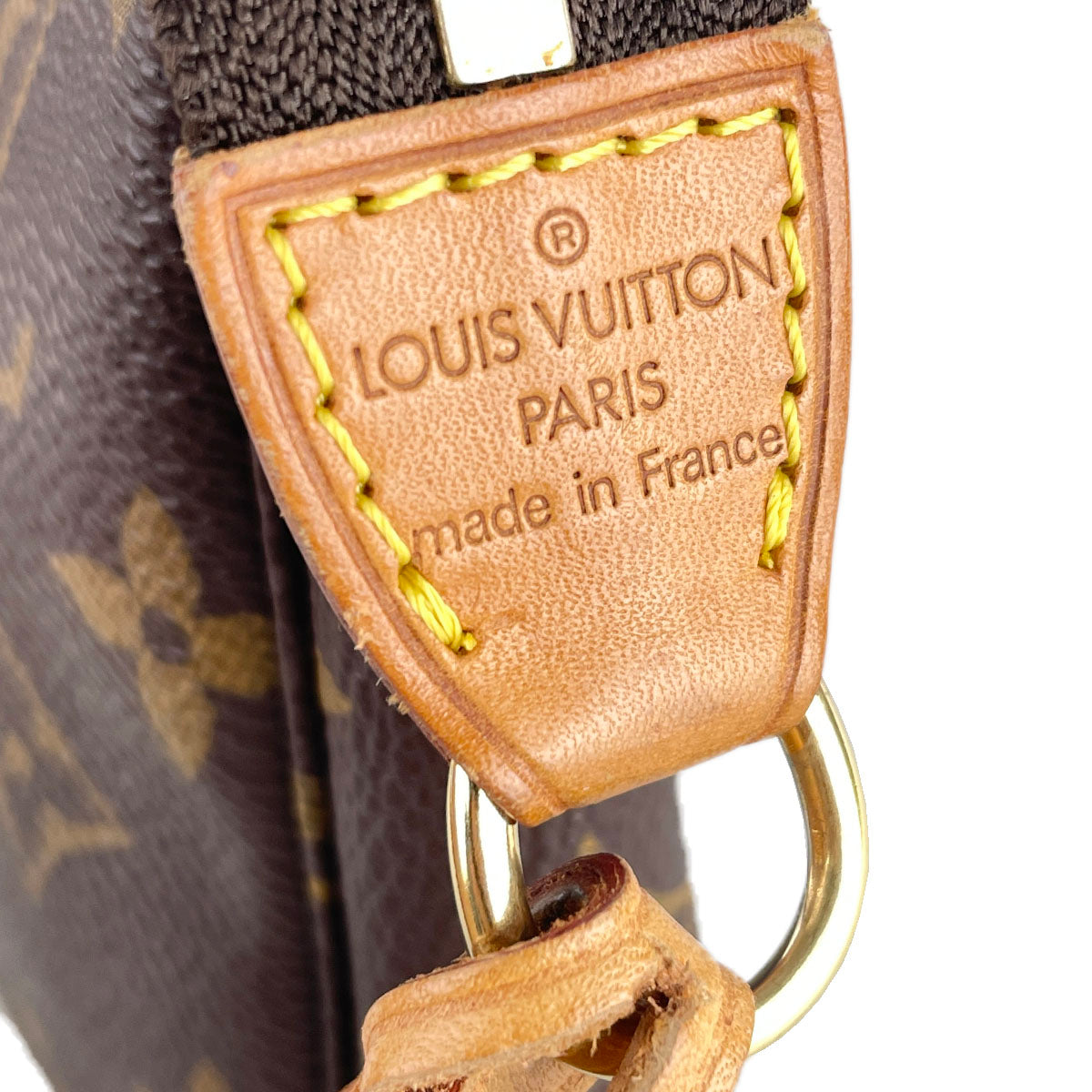 Louis Vuitton Monogram Pochette Accessoires Coated Canvas Brown Handbag 4920