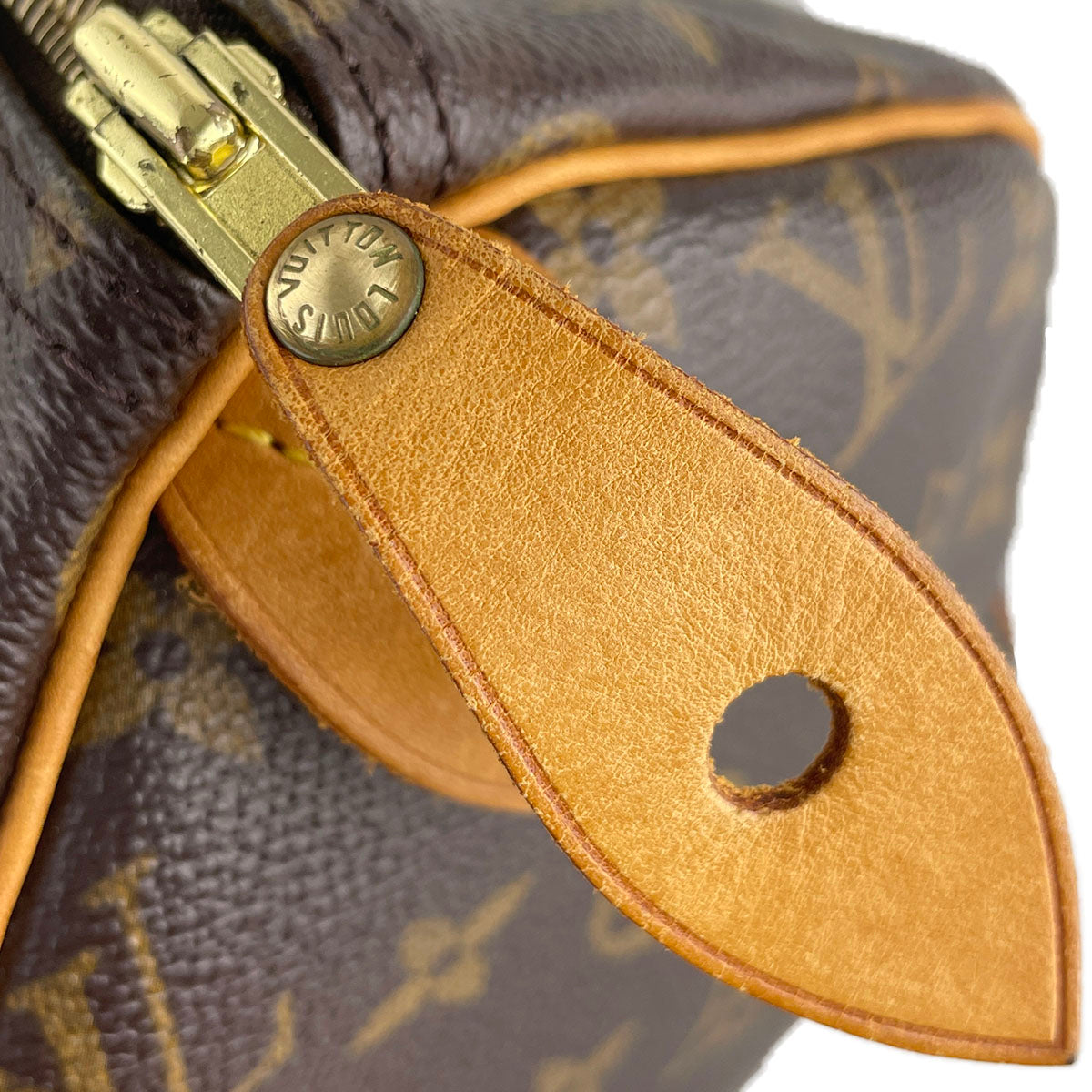 Louis Vuitton Monogram Speedy 30 Coated Canvas Fabric Brown Handbag 4924