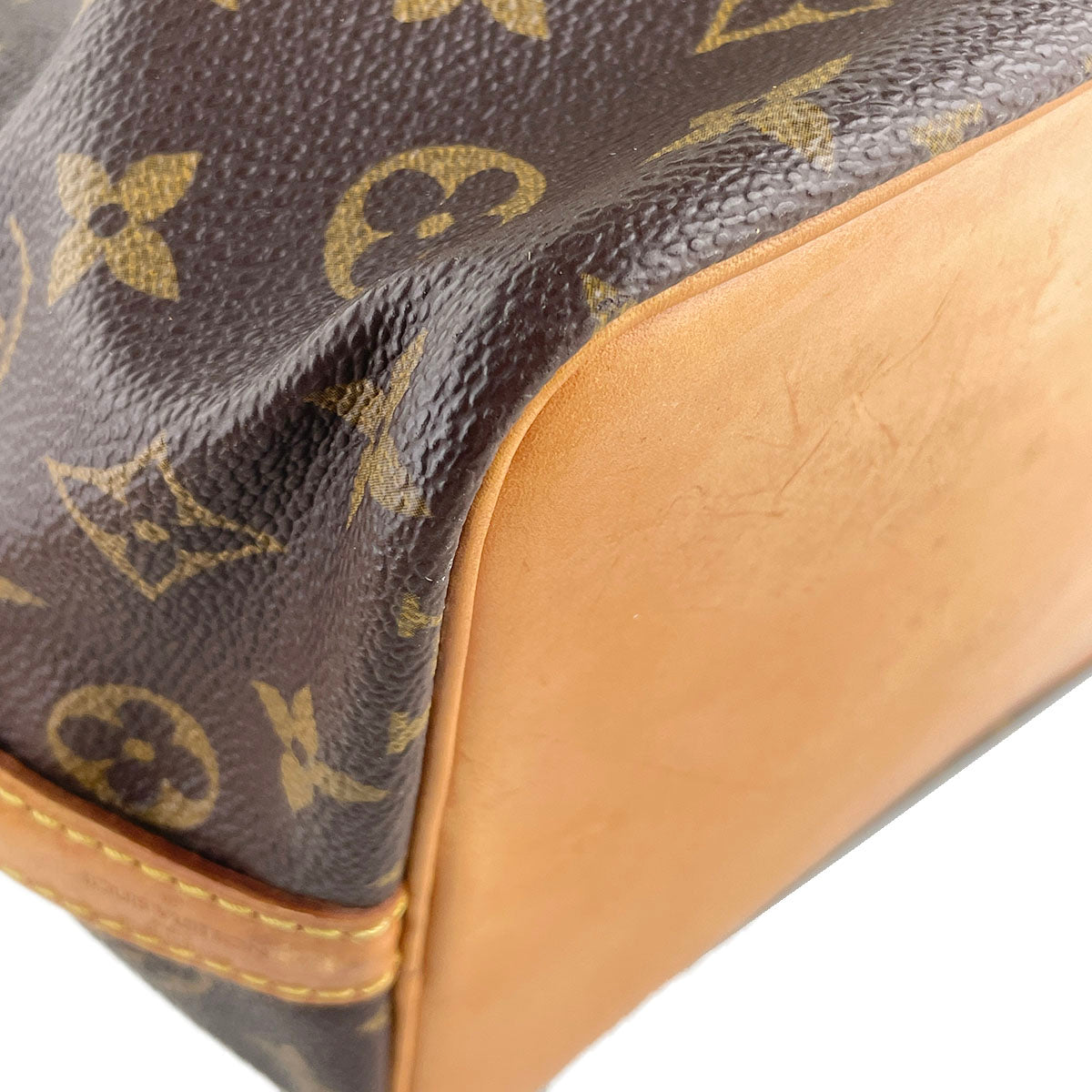 Louis Vuitton Monogram Petit Noe Coated Canvas Fabric Brown Shoulder bag 4846