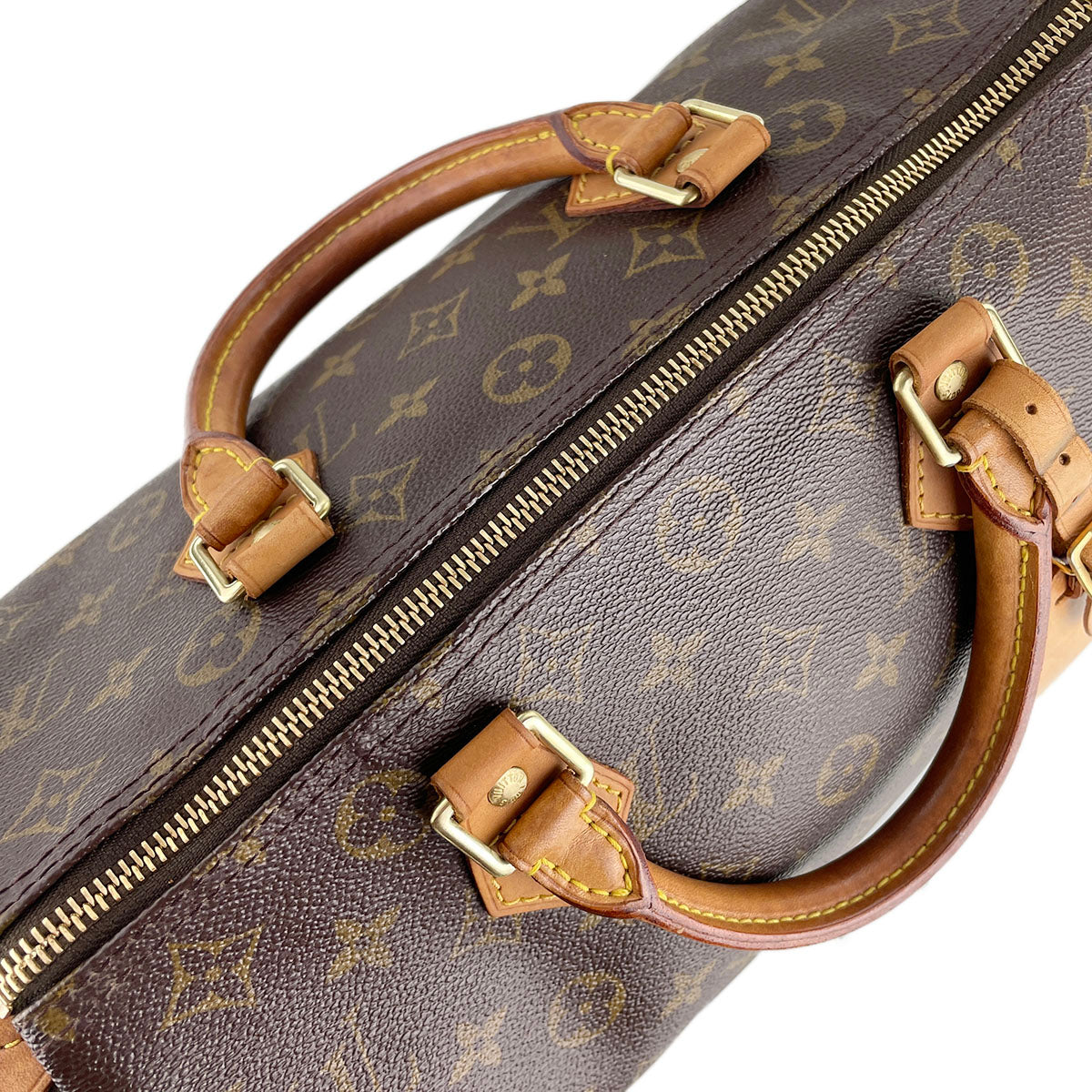 Louis Vuitton Monogram Speedy 30 Coated Canvas Fabric Brown Handbag 4866