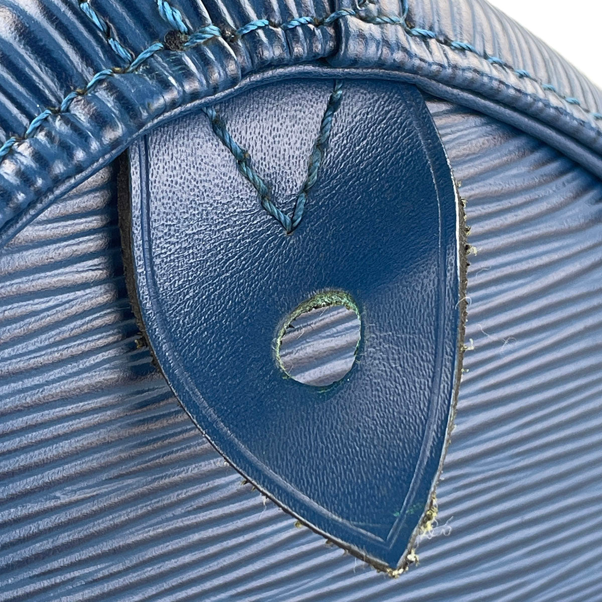Louis Vuitton Epi Speedy 25 Leather Suede Blue Handbag 4848