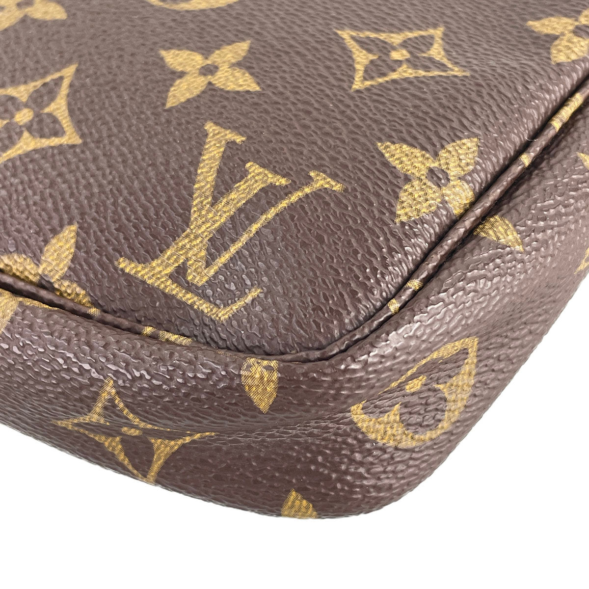 Louis Vuitton Monogram Pochette Accessoires Coated Canvas Brown Handbag 4922