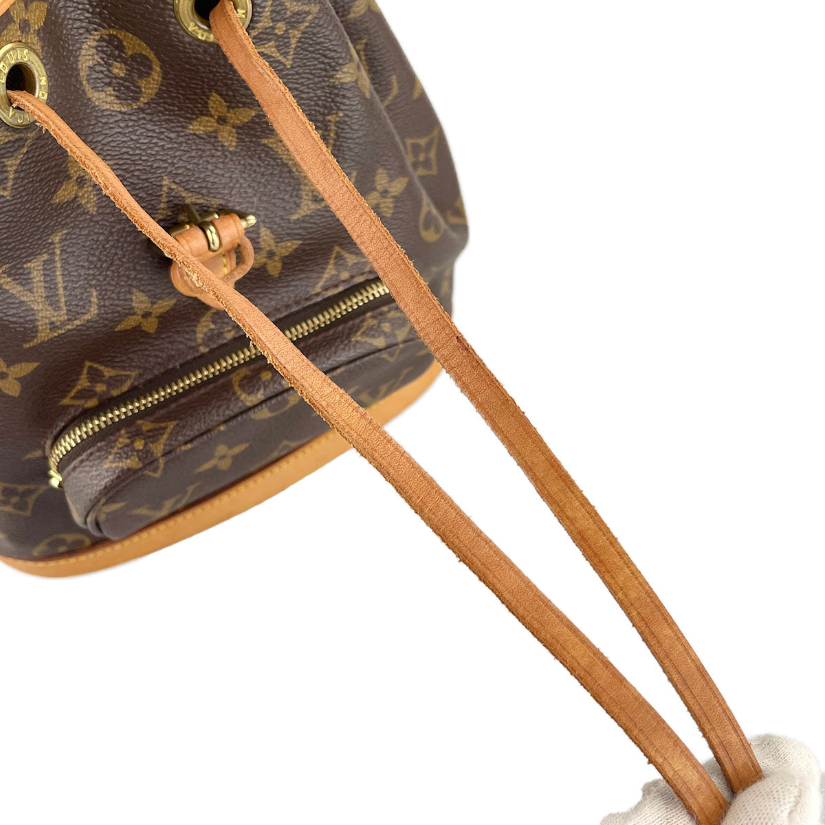 Louis Vuitton Monogram Montsouris PM Coated Canvas Brown Backpack Bag 4873