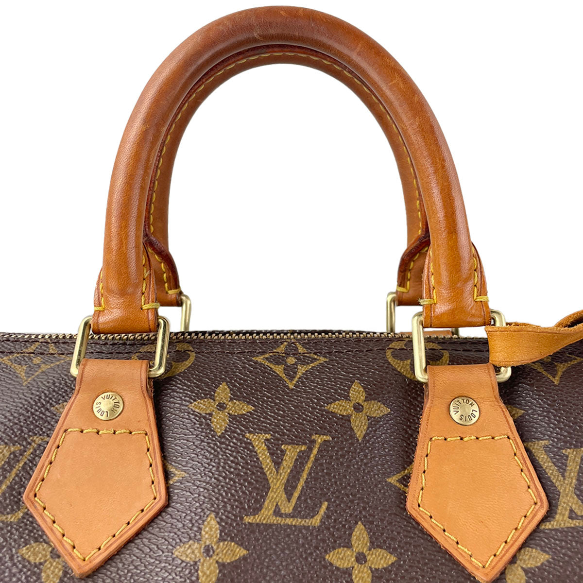 Louis Vuitton Monogram Speedy 25 Coated Canvas Fabric Brown Handbag 4897