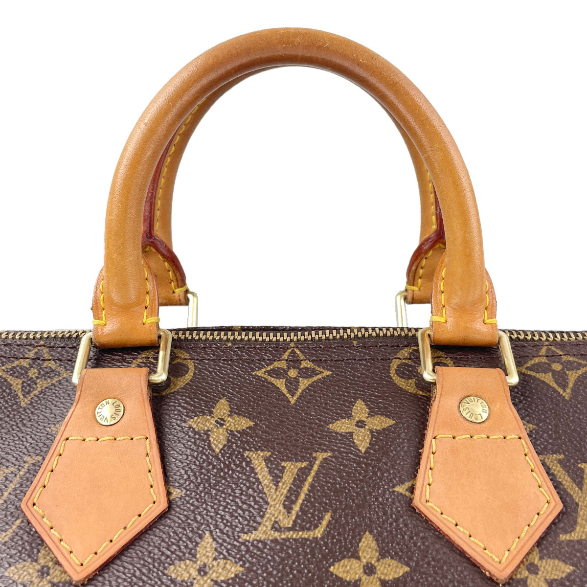 Louis Vuitton Monogram Speedy 25 Coated Canvas Fabric Brown Handbag 4941