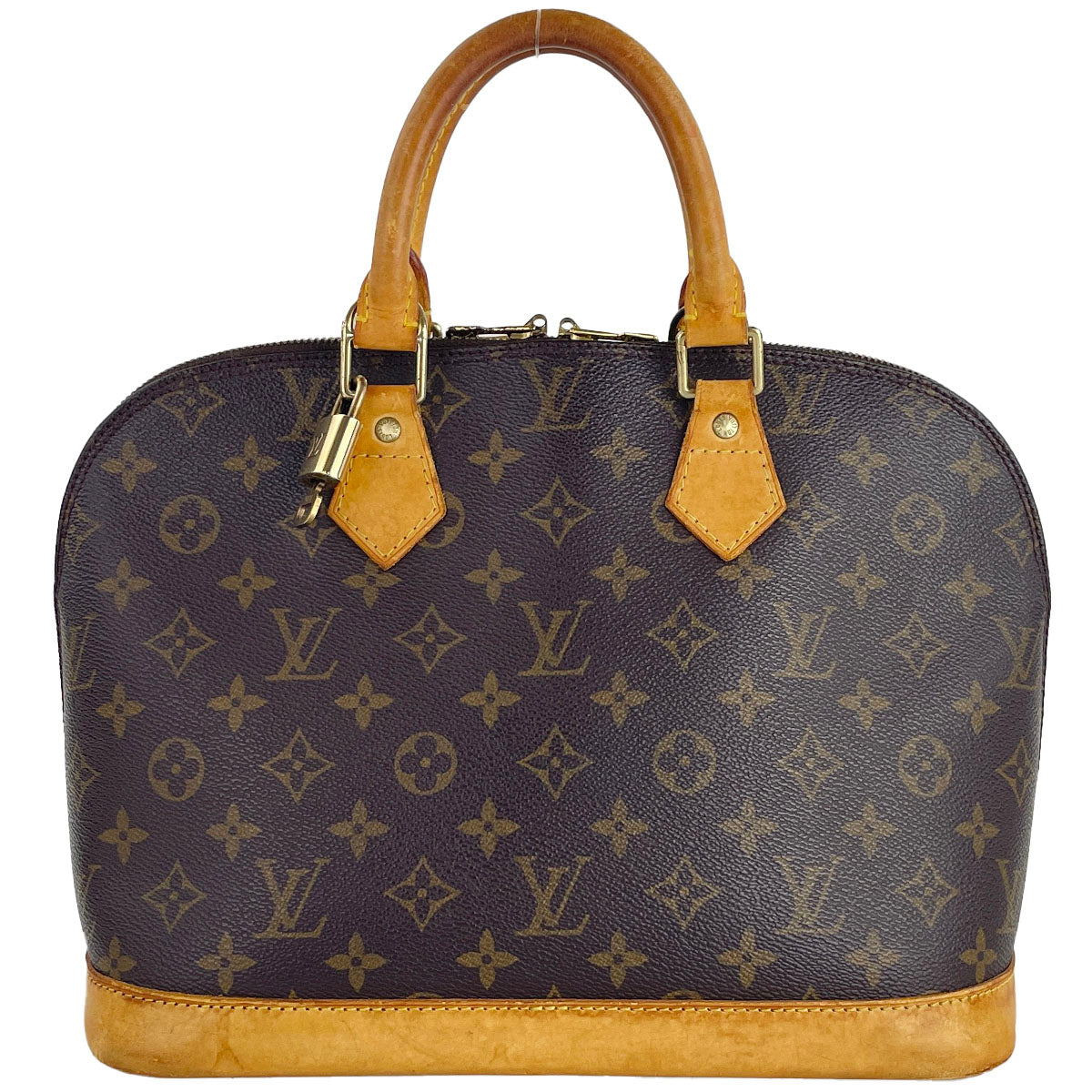 Louis Vuitton Monogram Alma Coated Canvas Fabric Brown Handbag 4915