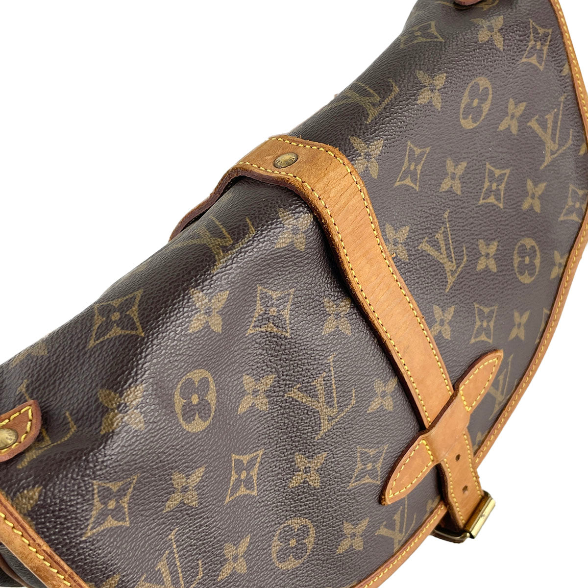 Louis Vuitton Monogram Saumur 30 Coated Canvas Fabric Brown Shoulder bag 4852