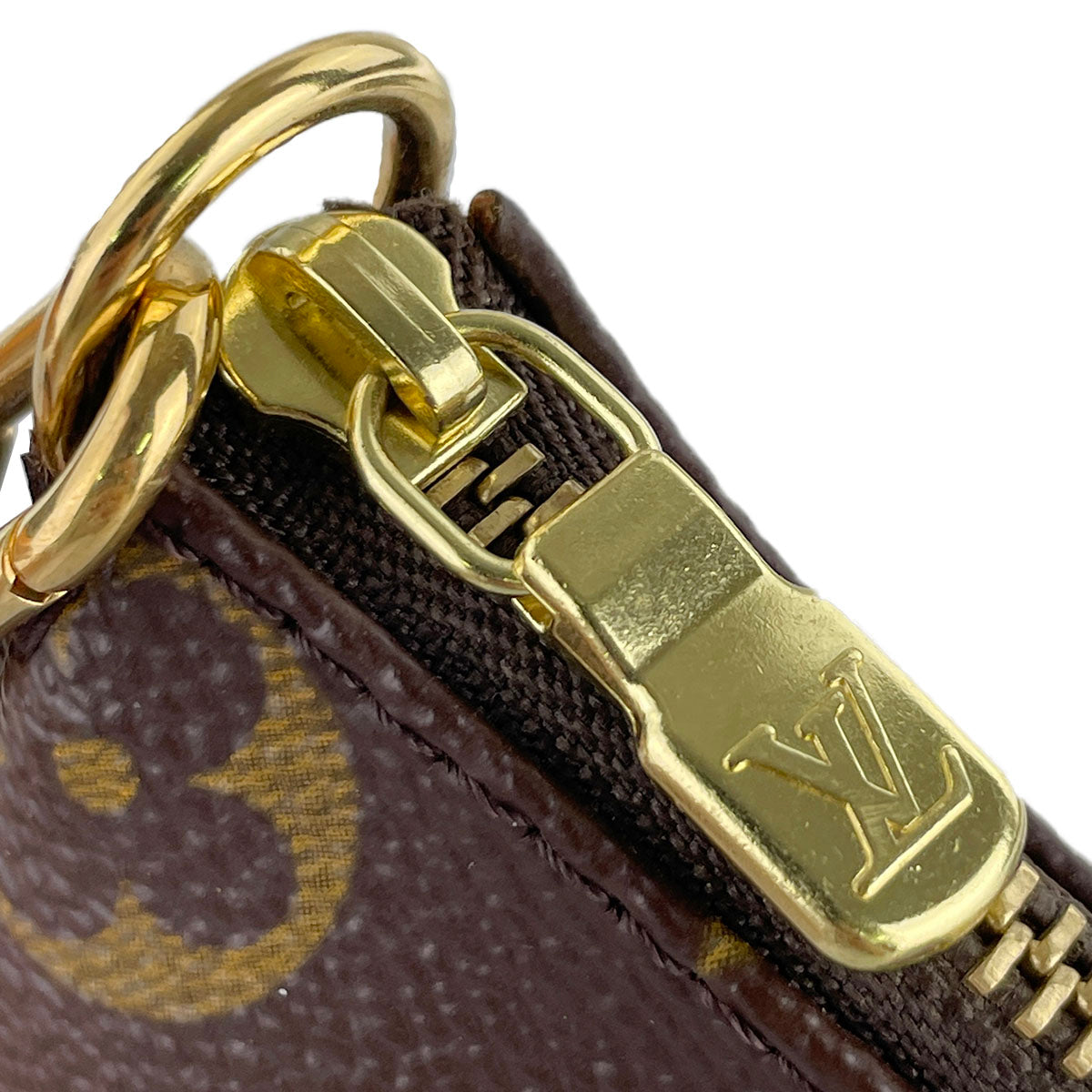 Louis Vuitton Monogram Mini Pochette Accessoires Coated Canvas Brown Pouch 4903