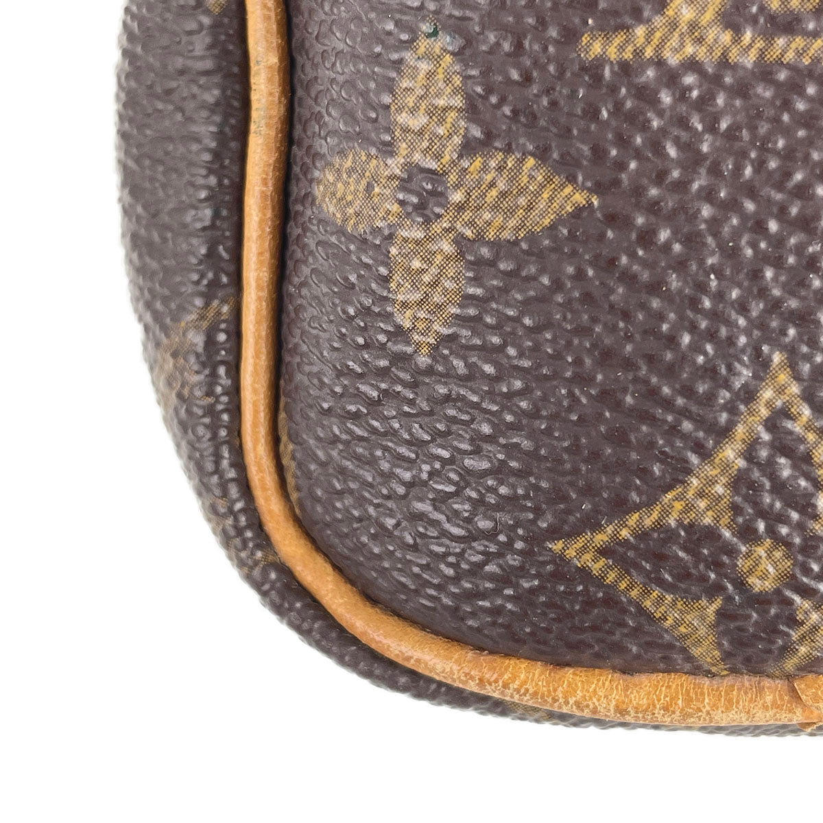 Louis Vuitton Monogram Mini speedy 2way Coated Canvas Fabric Brown Handbag 4901