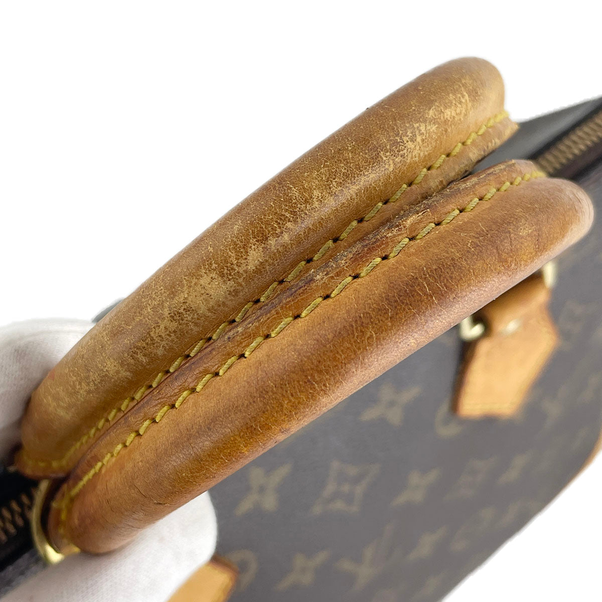 Louis Vuitton Monogram Alma Coated Canvas Fabric Brown Handbag 4915
