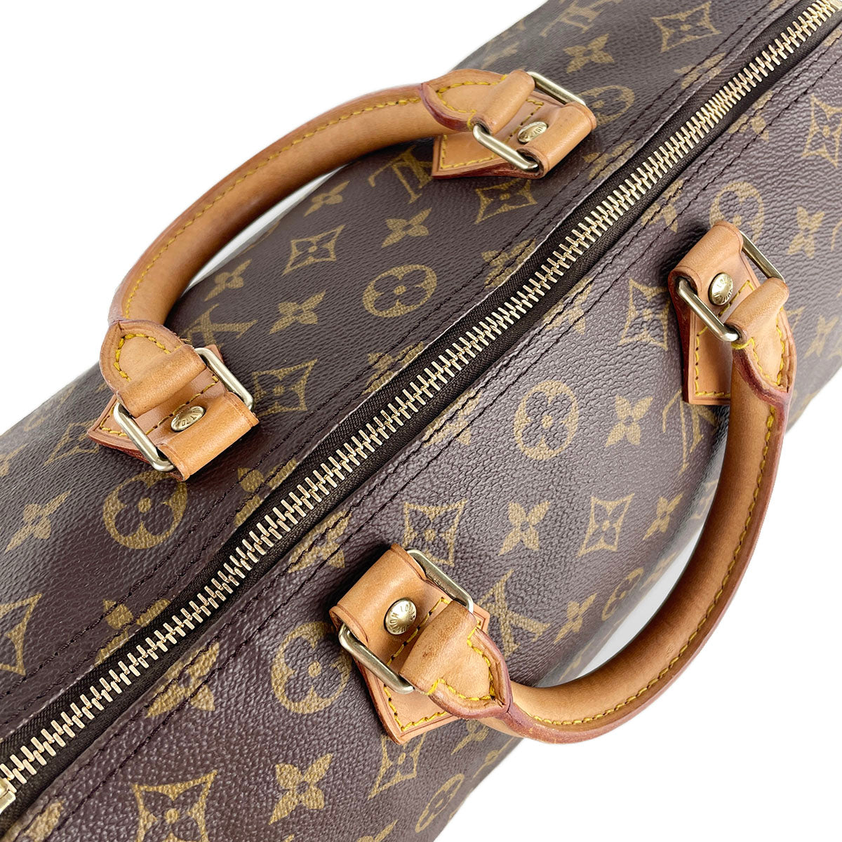 Louis Vuitton Monogram Speedy 30 Coated Canvas Fabric Brown Handbag 4931