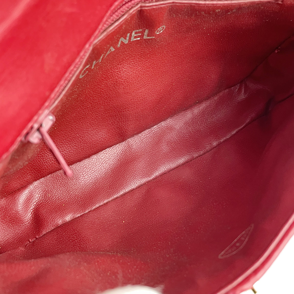 CHANEL Matelasse Lambskin Leather Red Waist bag 4856