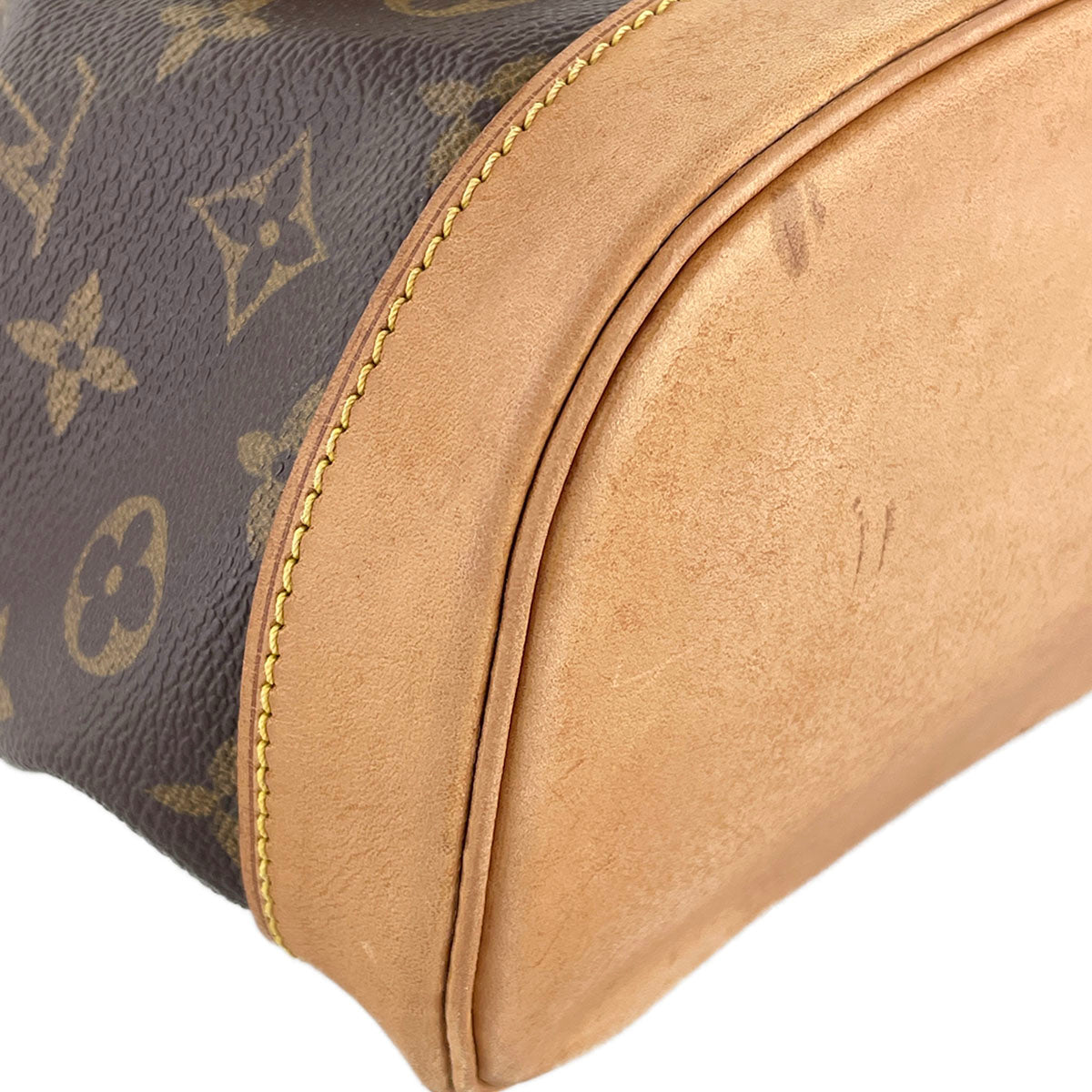 Louis Vuitton Monogram Montsouris MM Coated Canvas Brown Backpack Bag 4943