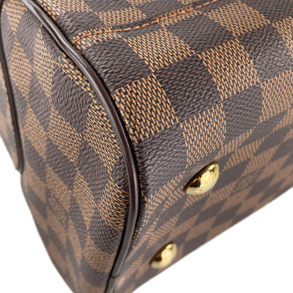 Louis Vuitton Damier Duomo Coated Canvas Suede Brown Handbag 4905