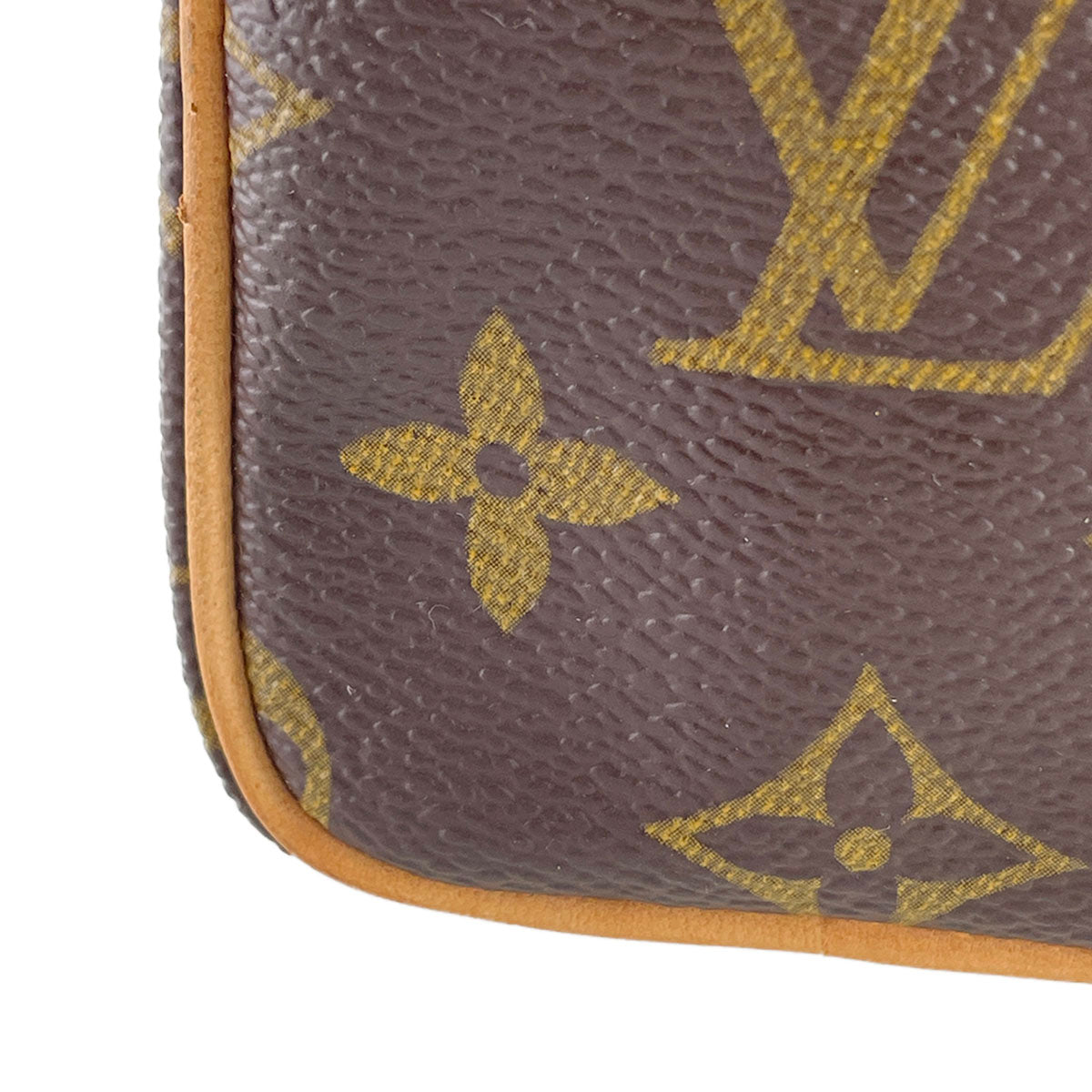 Louis Vuitton Monogram Mini speedy Coated Canvas Fabric Brown Handbag 4896
