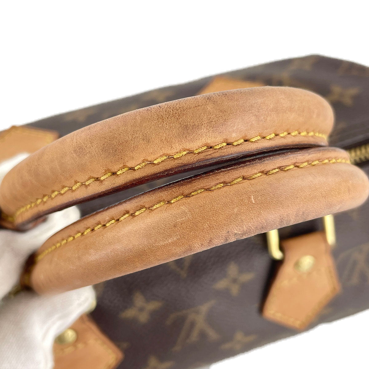 Louis Vuitton Monogram Speedy 25 Coated Canvas Fabric Brown Handbag 4937