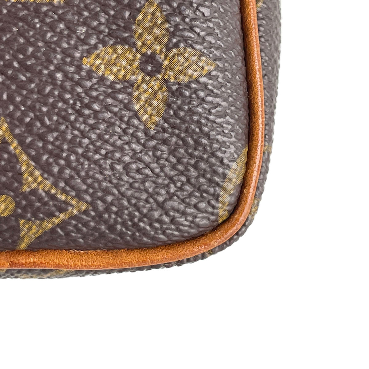 Louis Vuitton Monogram Mini speedy 2way Coated Canvas Fabric Brown Handbag 4884