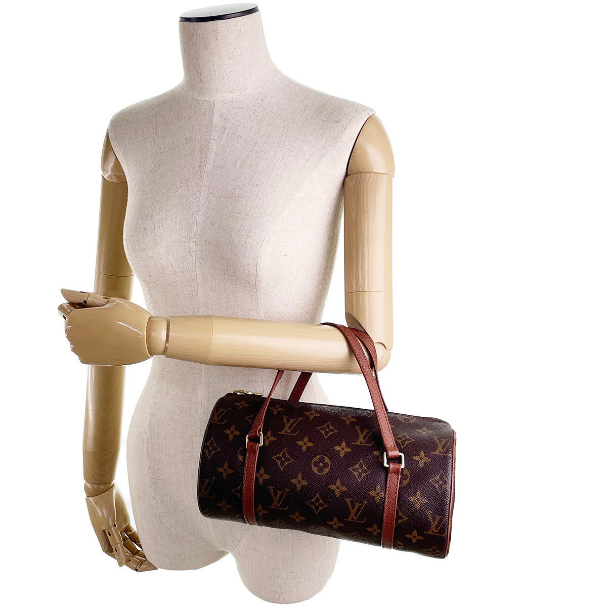 Louis Vuitton Monogram Papillon 26 Coated Canvas Leather Brown Handbag 4858