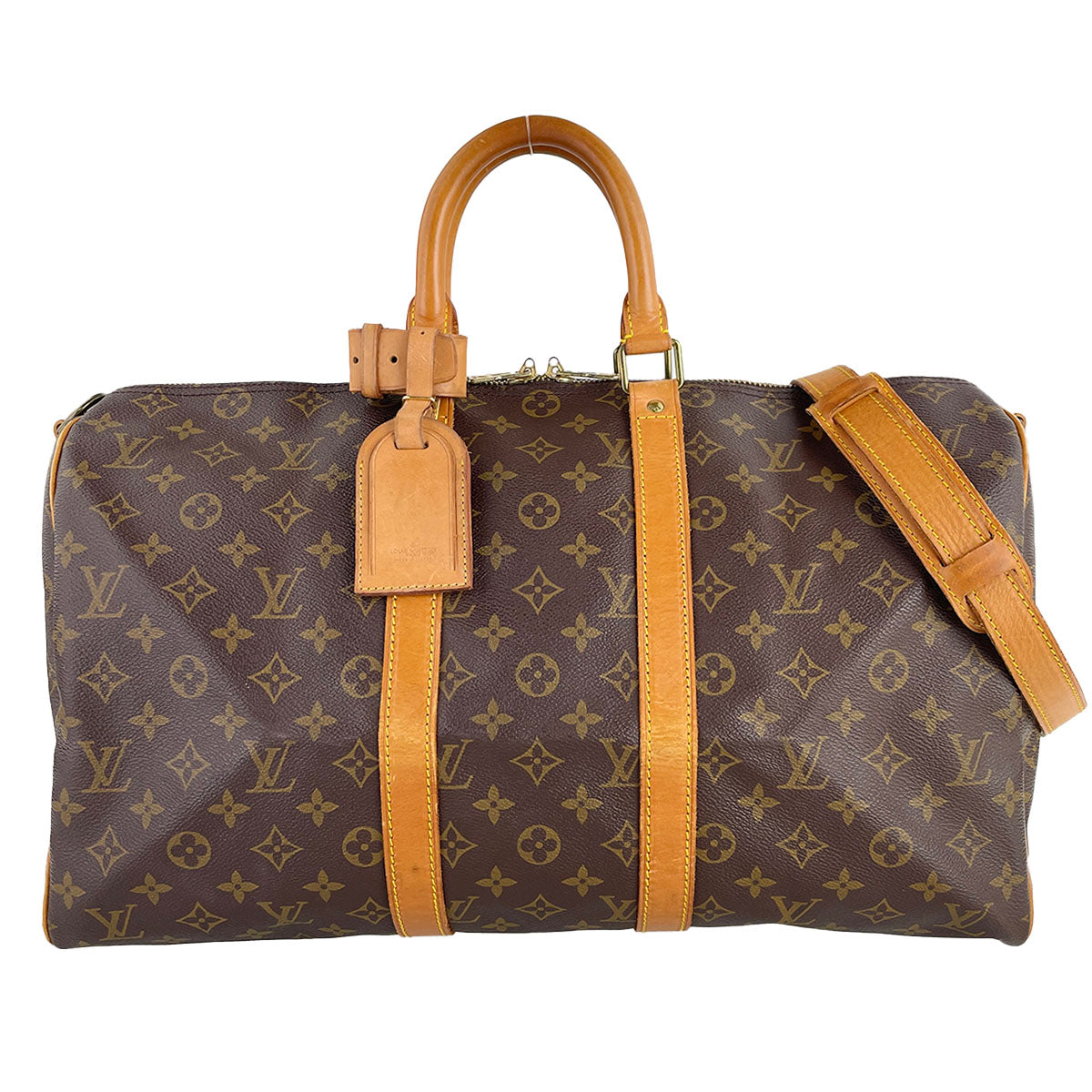 Louis Vuitton Monogram Keepall Bandouliere 45 Coated Canvas Boston Bag 4904
