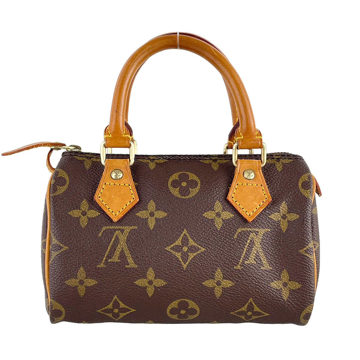 Louis Vuitton Monogram Mini speedy Coated Canvas Fabric Brown 2way Handbag 4944