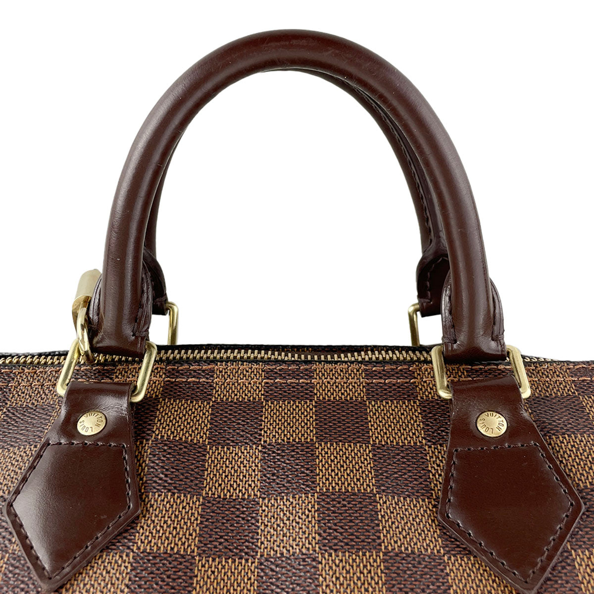 Louis Vuitton Damier Speedy 30 Coated Canvas Fabric Brown Handbag 4893