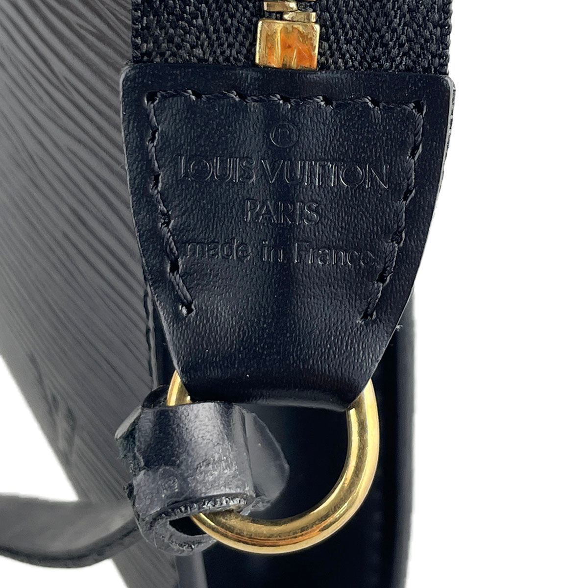 Louis Vuitton Epi Pochette Accessoires Leather Suede Black Handbag 4926