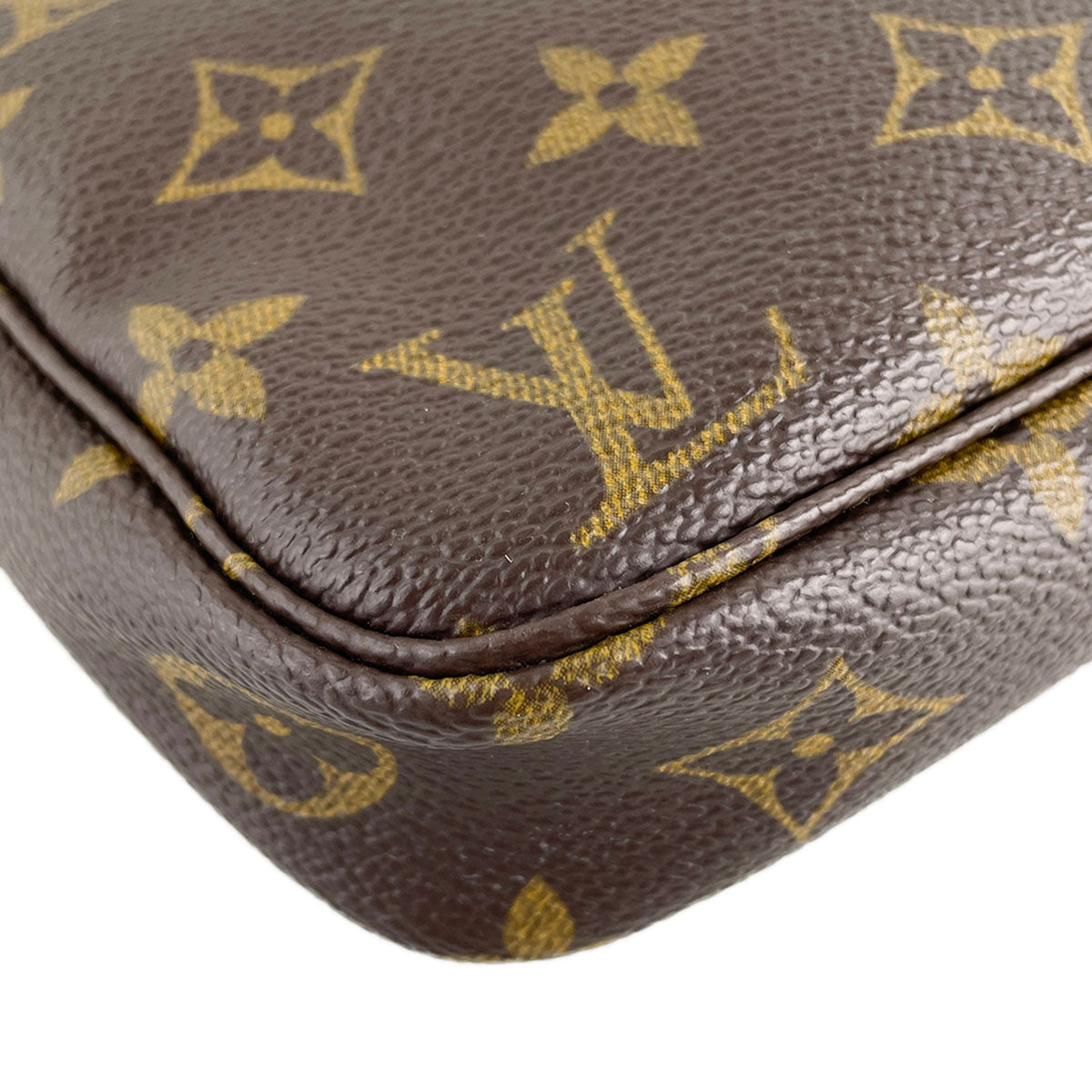 Louis Vuitton Monogram Pochette Accessoires Coated Canvas Brown Handbag 4844
