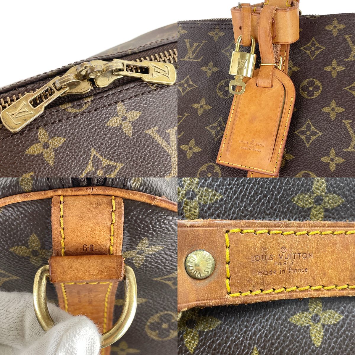 Louis Vuitton Monogram Keepall Bandouliere 60 Coated Canvas Boston Bag 4898