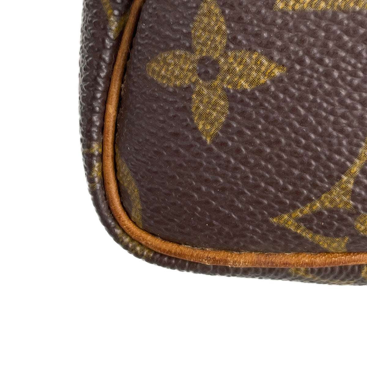 Louis Vuitton Monogram Mini speedy 2way Coated Canvas Fabric Brown Handbag 4877