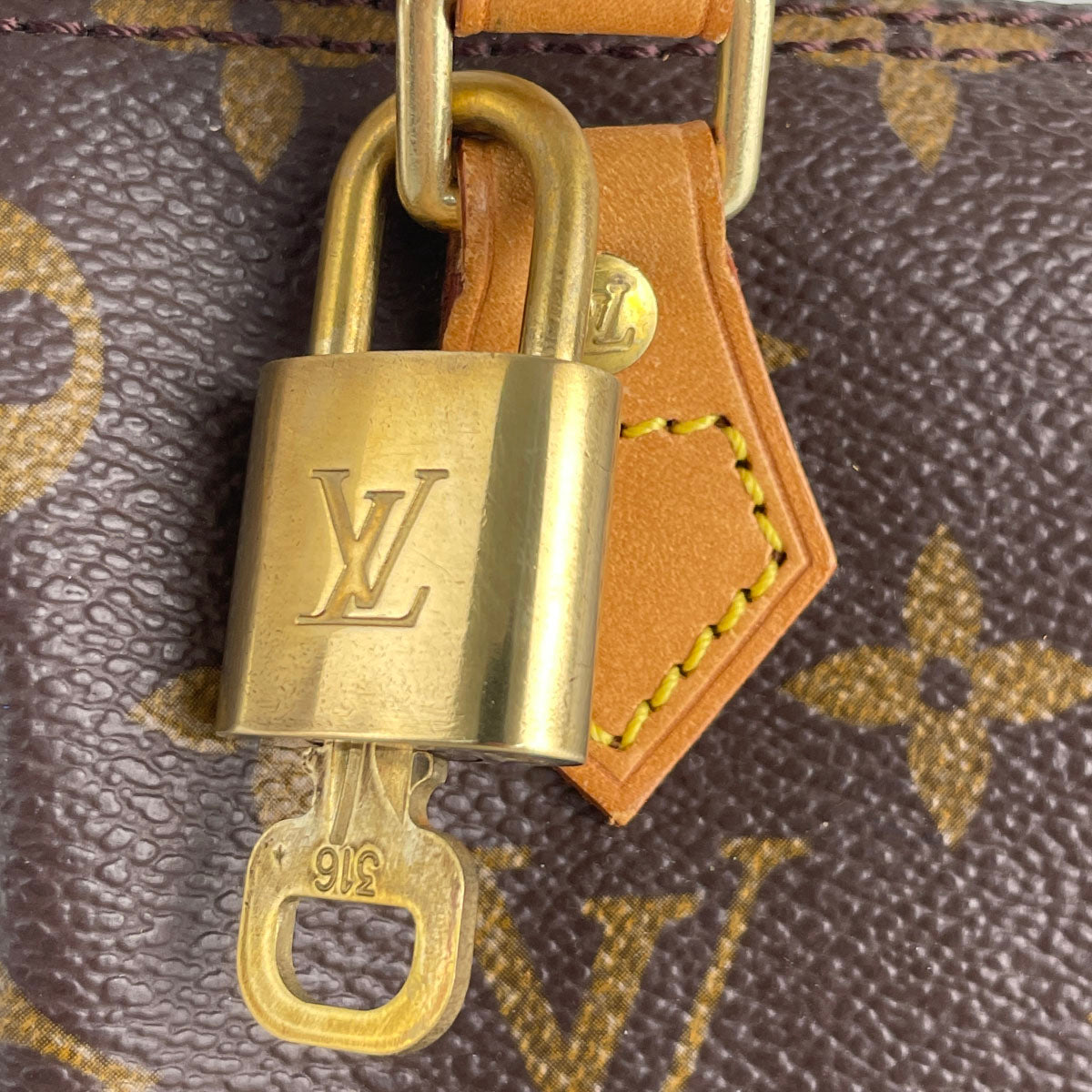 Louis Vuitton Monogram Mini speedy 2way Coated Canvas Fabric Brown Handbag 4853