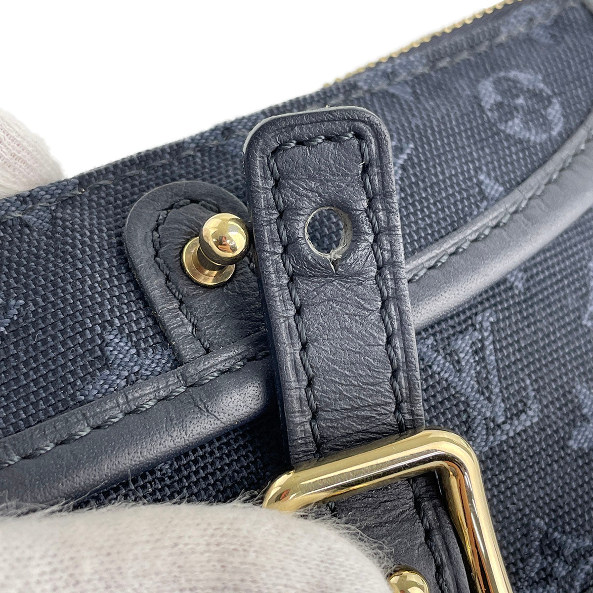 Louis Vuitton Monogram Mini Ann Sophie Canvas Fabric Navy Pouch 4889