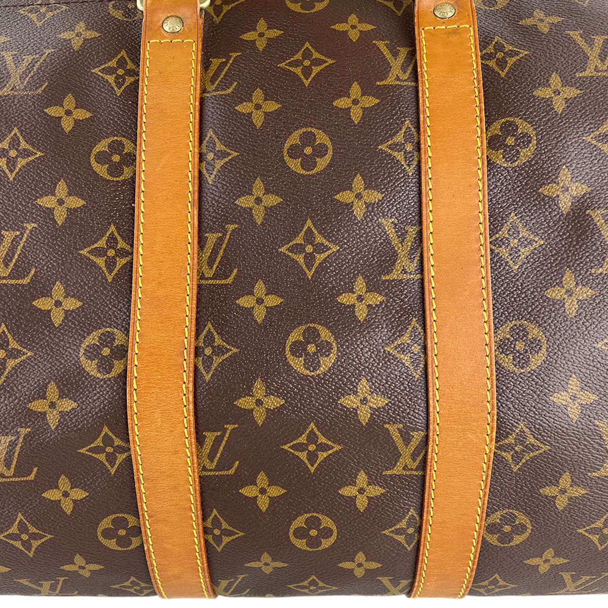 Louis Vuitton Monogram Keepall 45 Coated Canvas Fabric Brown Boston Bag 4824