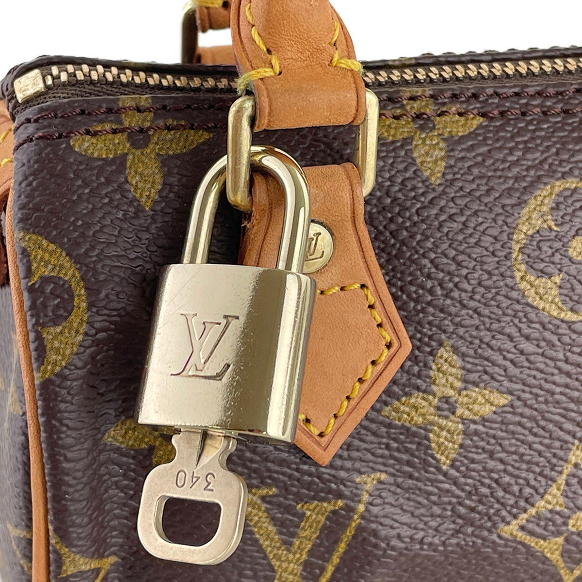 Louis Vuitton Monogram Mini speedy Coated Canvas Fabric Brown Handbag 4896