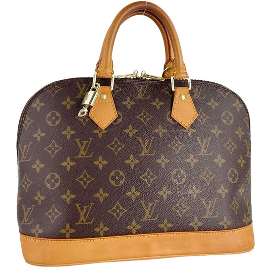 Louis Vuitton Monogram Alma Coated Canvas Fabric Brown Handbag 4881
