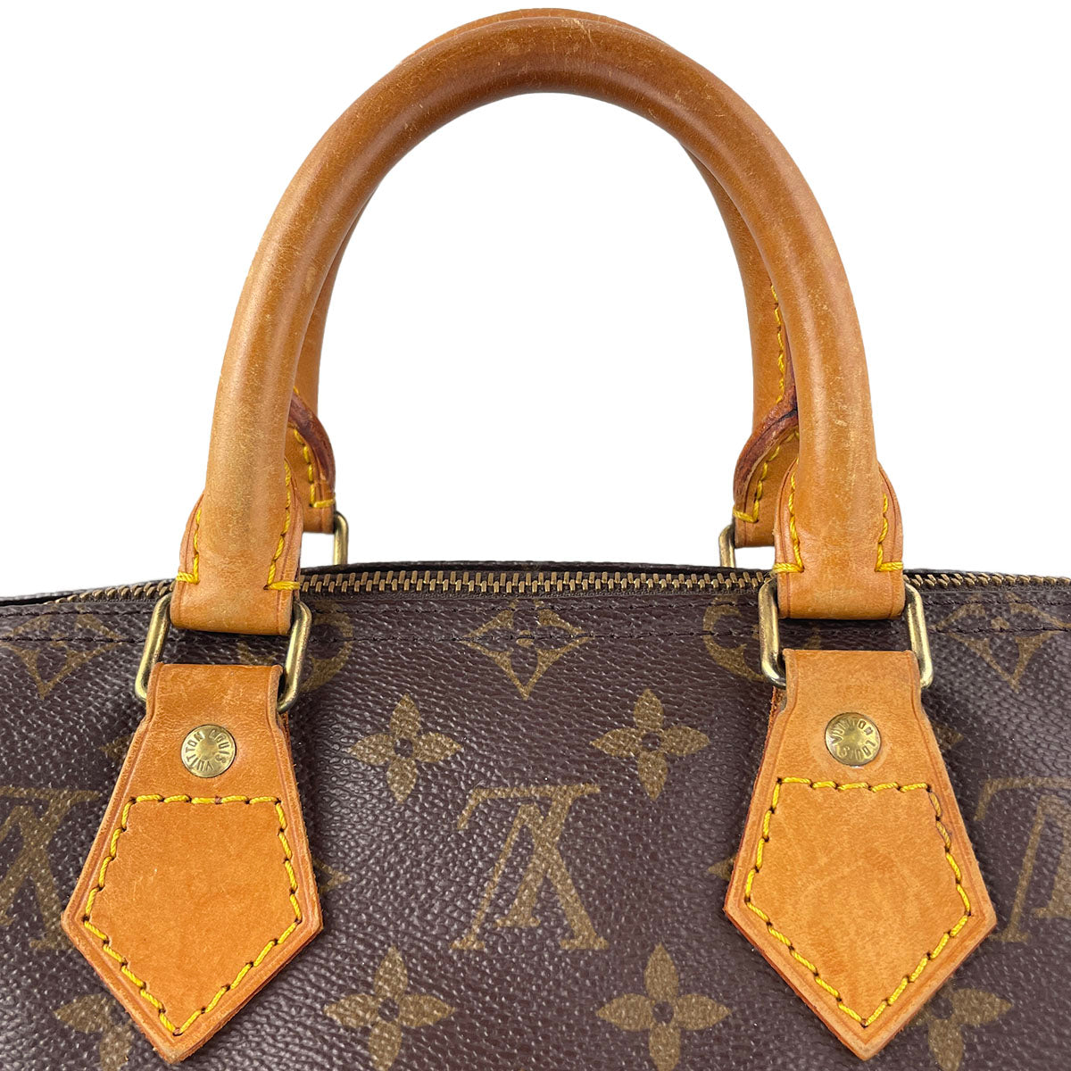 Louis Vuitton Monogram Speedy 25 Coated Canvas Fabric Brown Handbag 4842