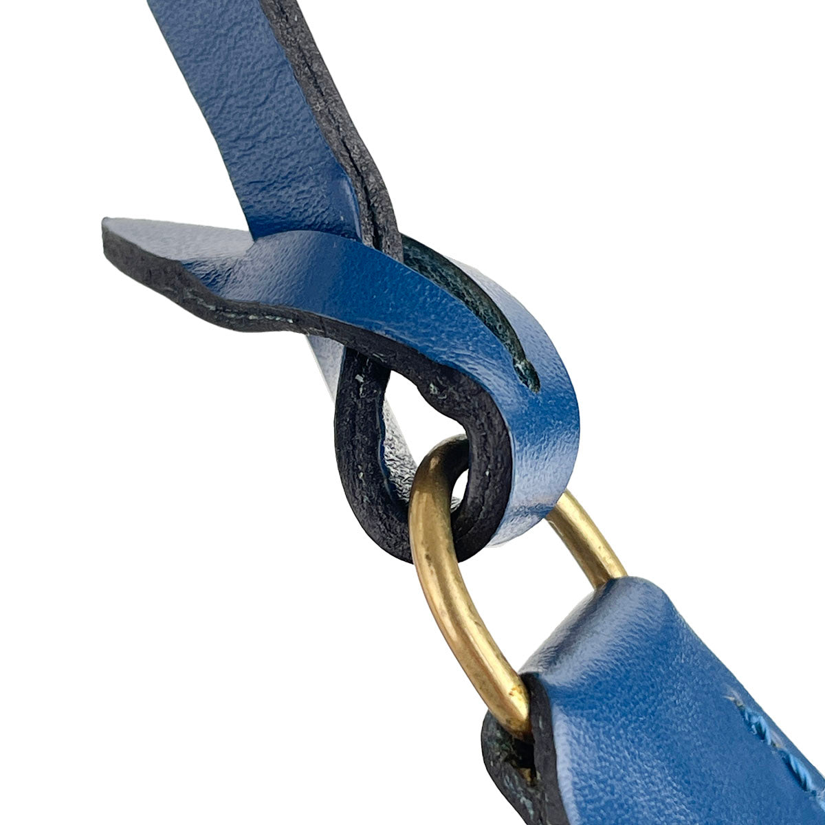 Louis Vuitton Epi Pochette Accessoires Leather Suede Blue Handbag 4942